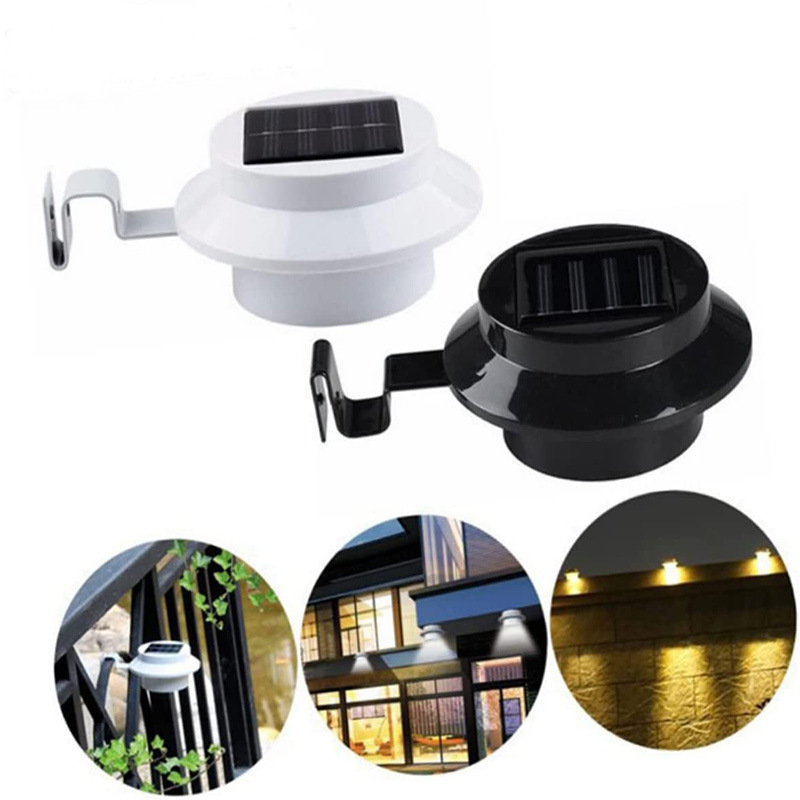 太阳能篱笆水槽灯 户外照明光控感应壁灯LED防水庭院景观氛围灯