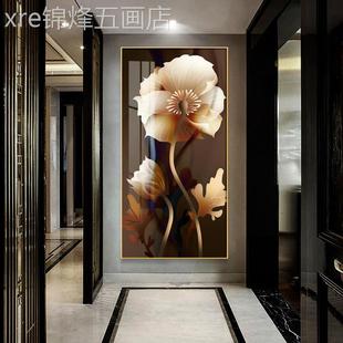 饰花轻奢高走廊端过道竖版 网红丹关装 玄壁厅灯客入门户正对挂牡