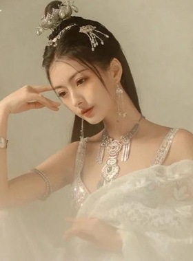 新款莲花手镯女光面实心开口时尚