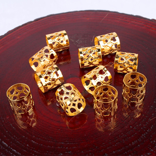 假发脏辫饰品接发环接发扣 金属镂空爱心带发环发扣 头饰发圈