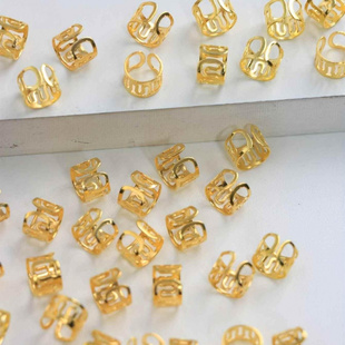 雷鬼假发脏辫发扣铁电镀波浪形发环diy编辫子饰品配件