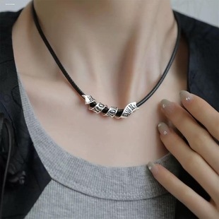 新品 黑色锁骨链 2024年韩国项链女choker短款