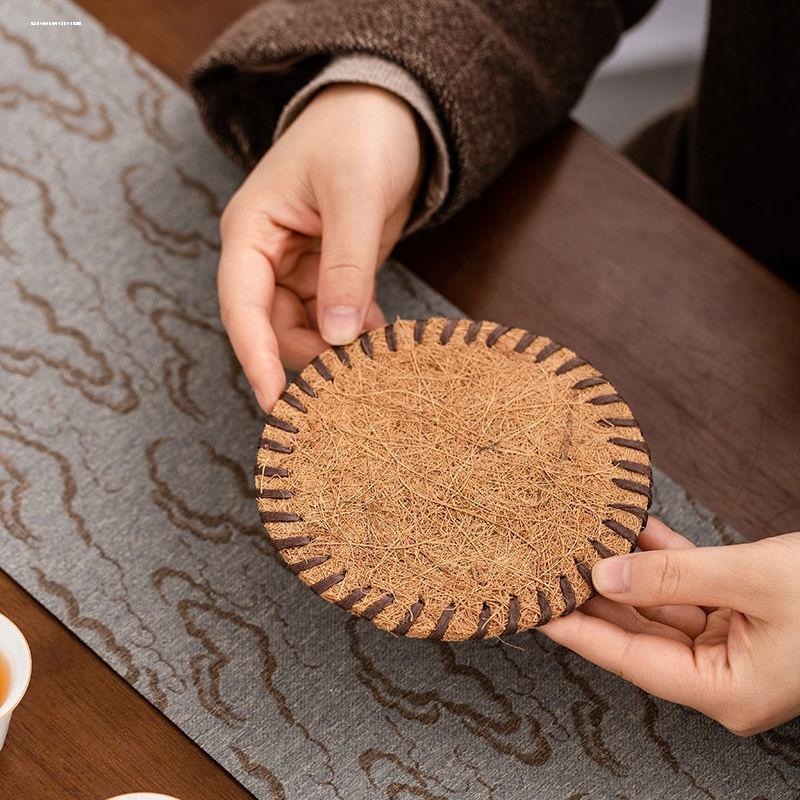 天然椰棕茶杯垫鬃毛垫茶壶垫茶杯