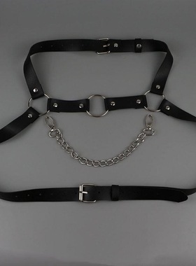 性感背带肌肉猛男可调肩带腰带健