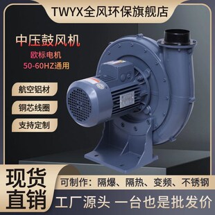 速发CX010-A全风中压风机1.5kw透浦式中压鼓风机CX-125铸铝离心风
