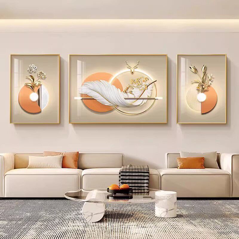 速发高级感客厅装饰画轻奢现代简约大气2026新款画壁画沙发背景墙