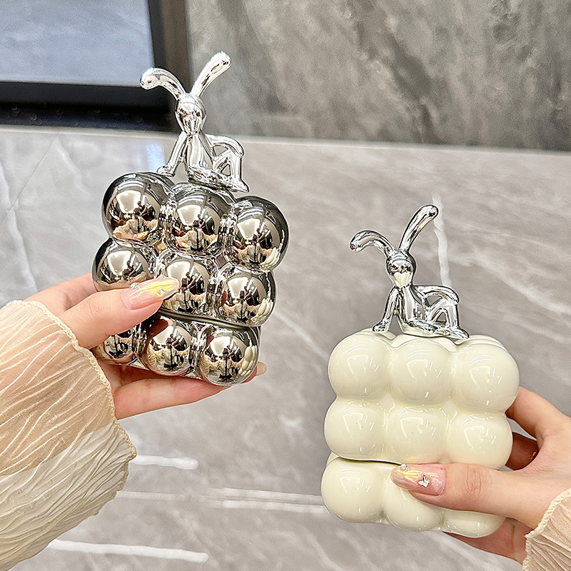 速发高颜值创意棉花糖牙签用家盒陶瓷牙签筒罐牙线棉签筒面桌收纳