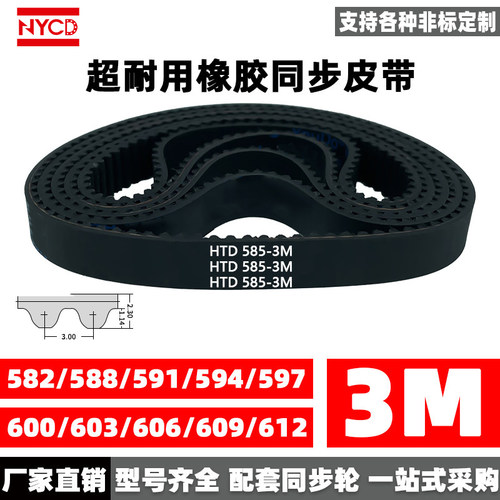 NYCD橡胶同步带HTD3M同步轮皮带