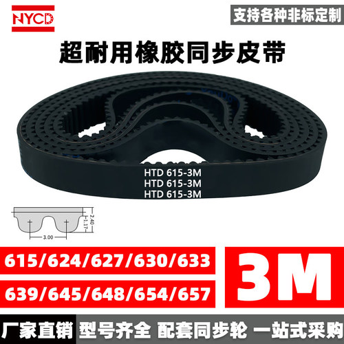NYCD橡胶同步带HTD3M同步轮皮带