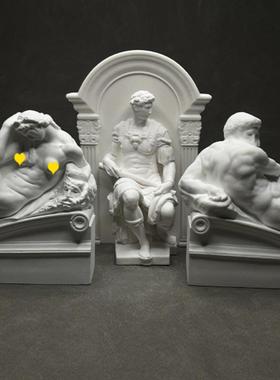 覆古罗马艺术人物雕塑石膏雕像漫射石书架书背艺术桌面酒柜装饰装