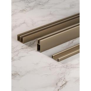 8mm玻璃轨道双轨槽滑轨移门轨道展柜橱窗黑色香槟锁银色轮子