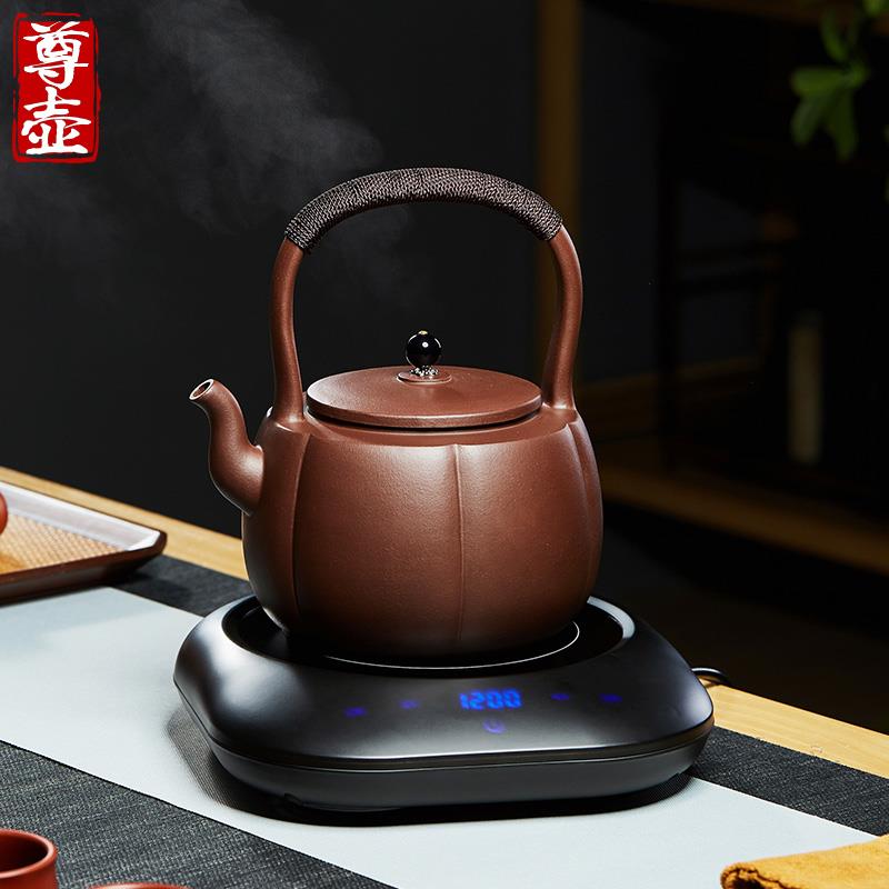 宜兴紫砂壶提梁电陶炉煮茶壶煮水蒸茶器电热烧水茶炉陶瓷茶具套装