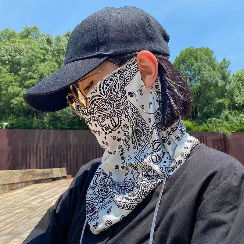 【下单立减50】夏天防晒挂耳脸罩全脸护颈一体开车面纱薄款_WF