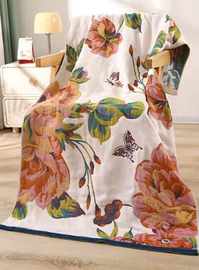 【下单立减50】纱布浴巾160x80cm多功能小盖毯四季通用浴巾_HL