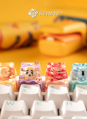 KEYMOJI星空糖系列卡通可爱3D打印树脂个性键帽Wooting磁轴夜魔