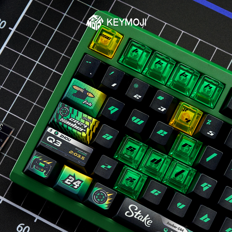 周冠宇绿色拖拉机C44主题键帽