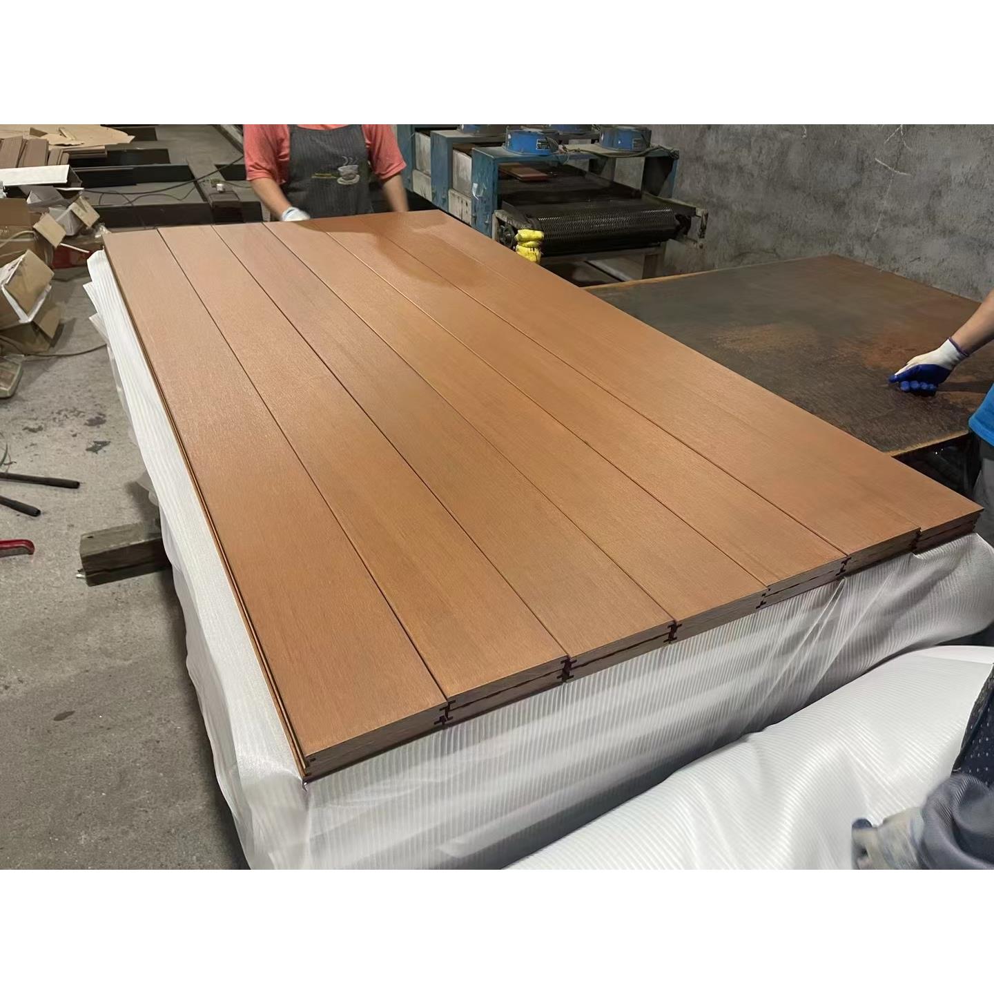 户外高耐重竹木地板园林景观墙防腐木户外木托盘平台护栏扶手固定