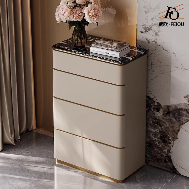 轻奢三斗柜意式现代简约时尚定制高档卧室储物收纳抽屉四五六斗橱