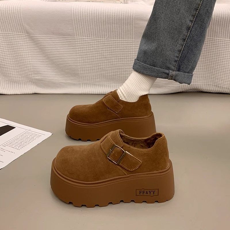 韩国松糕厚底增高勃肯鞋女2025春季复古一脚蹬乐福鞋休闲真皮单鞋,女鞋,勃肯鞋/软木鞋,淘宝优惠券,粉丝福利购,淘宝优惠卷