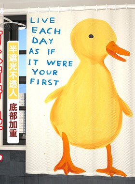 ins小清新浴室卫生间窗帘遮挡帘子防水防走光厕所小窗户免打孔