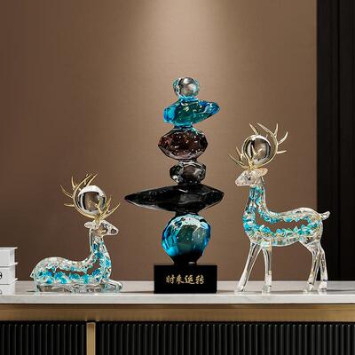 时来运转摆件高级感客厅酒柜电视柜装饰品入户玄关办公室乔迁新居