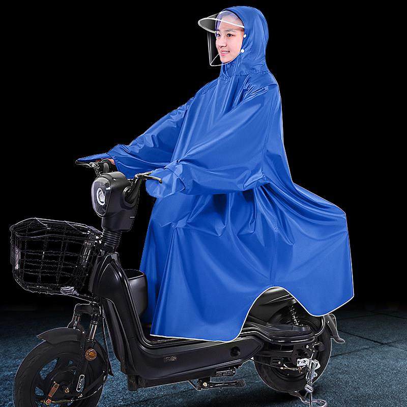 雨衣电动摩托 托电动车自行雨披加大加厚单人有袖长版全身防暴雨