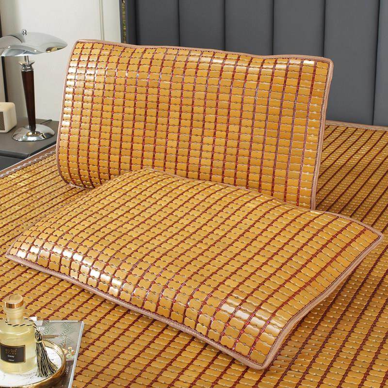 麻将凉席枕头套夏季竹片枕垫枕巾枕片单人夏天款枕套竹席凉枕