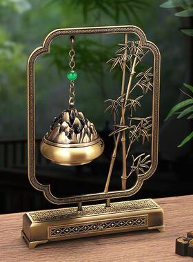 翠竹喜抽款茶新中式兆熏香JHO吊炉摆件书桌室饰品摆屉件