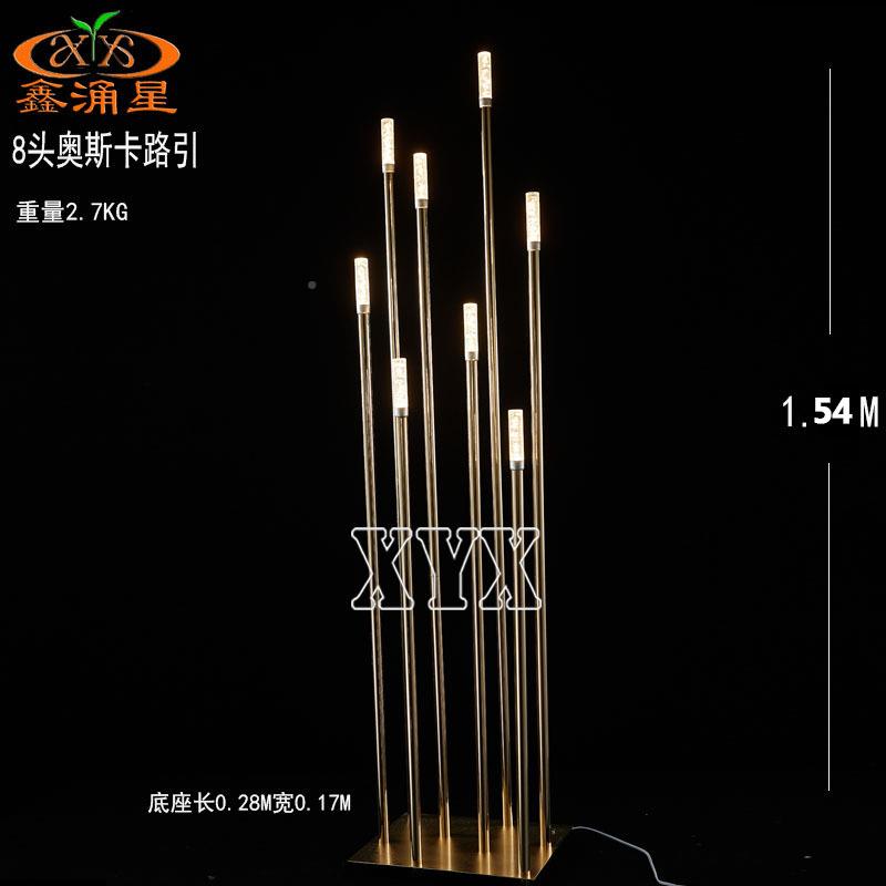斯新款婚庆奥卡厅镀路引引电婚礼堂酒店道6具金色火柴路落地灯