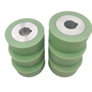 压胶机胶轮滚轮热风机滚&轮胶有齿大胶压轮防水ATA贴条轮绿色胶轮