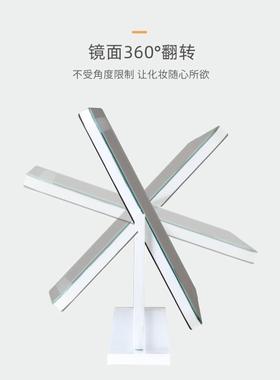 面米卡化妆镜led带灯式桌大台梳号镜子高清妆镜宿GYP舍补光灯镜