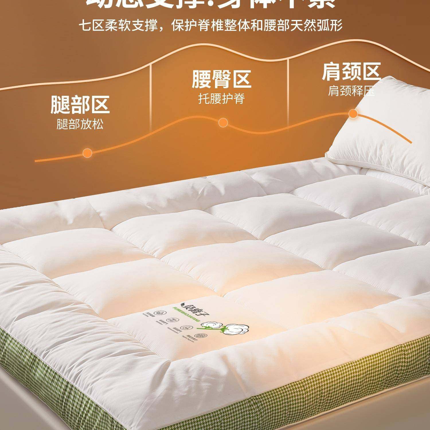 酒店床垫遮盖被OEP家物用卧室软垫加厚床褥子垫租房用专宿舍学生,纺织面料/辅料/配套,纺织机械配件,淘宝优惠券,粉丝福利购,淘宝优惠卷