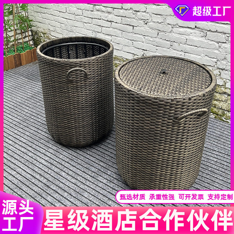 脏衣篓衣服收纳筐藤编篮子家用防水防晒洗衣篮网红玩具娃娃收纳桶
