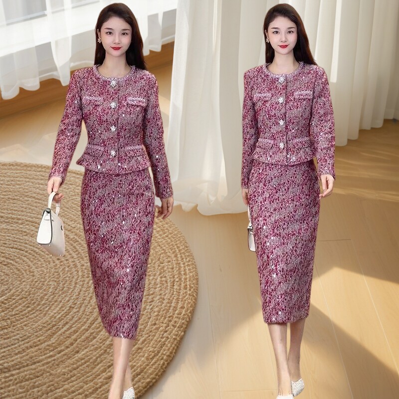 高级感小香风套装女秋季新款时髦气质减龄中年妈妈半身裙两件套潮,女装/女士精品,时尚套装,淘宝优惠券,粉丝福利购,淘宝优惠卷