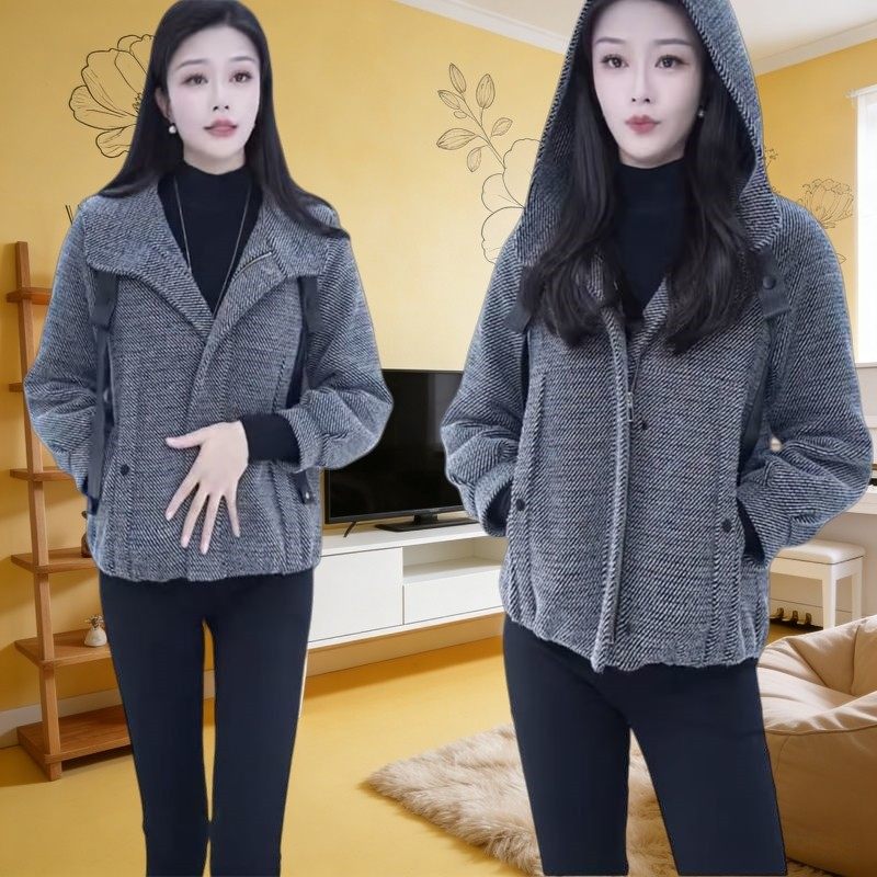 高端外套女2026年秋冬新款爆款加厚高端时尚显瘦遮肉气质休闲大衣,女装/女士精品,短外套,淘宝优惠券,粉丝福利购,淘宝优惠卷