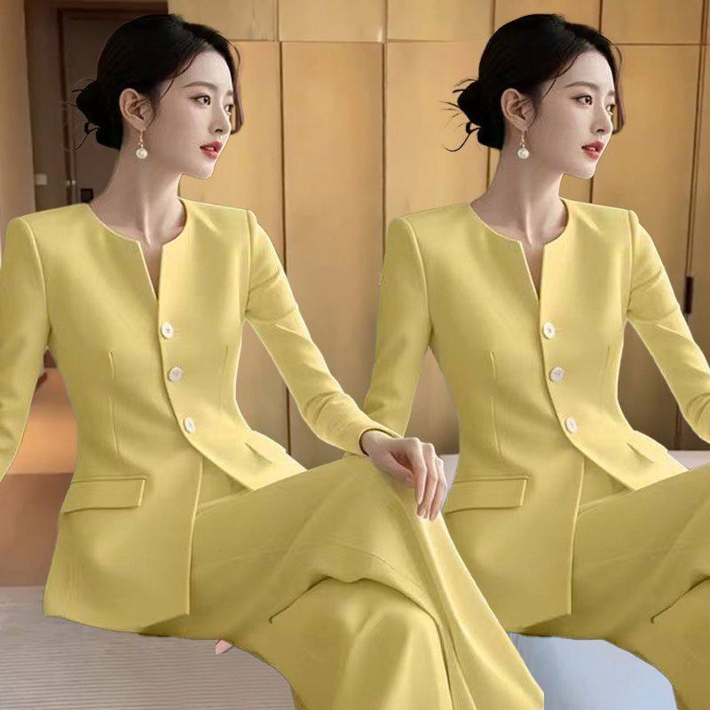 2025春秋新款气质职业西装套装女高级感洋气上衣阔腿裤显瘦套装潮,女装/女士精品,时尚套装,淘宝优惠券,粉丝福利购,淘宝优惠卷