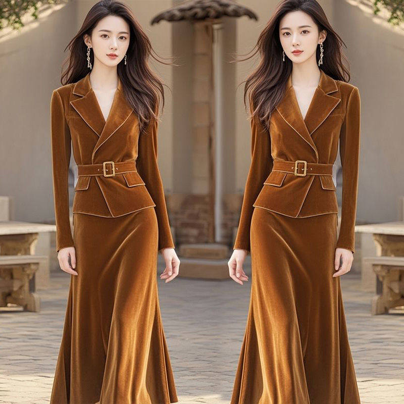 秋季大方得体穿搭出席重要场合高级感小香风西装外套半身裙套装女,女装/女士精品,时尚套装,淘宝优惠券,粉丝福利购,淘宝优惠卷