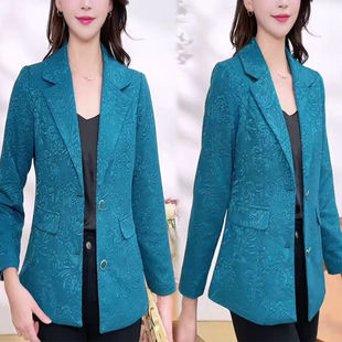 高档等等显瘦休闲西装外套女百搭春秋季新款显瘦百搭气质妈妈西服