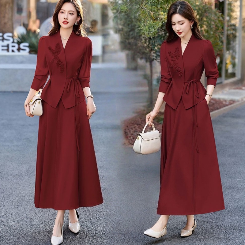 2025春秋新款别致漂亮气质轻奢套装裙女收腰衬衫半身裙高档两件套