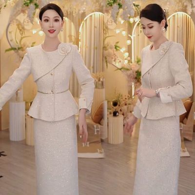 小香风名媛套装女2025新款秋冬法式气质减龄半身裙时尚减龄两件套