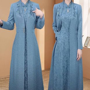 外套裙子套装 新款 风衣裙子气质俩件套秋季 高级显瘦休闲洋气时尚