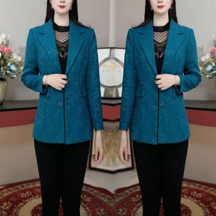 高档等等显瘦休闲西装外套女百搭春秋季新款显瘦百搭气质妈妈西服
