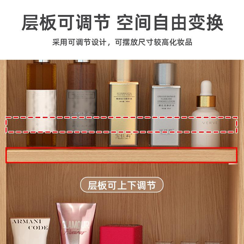 全桌实木化妆镜梳台书二一合简约现代小户型卧室床头572妆收纳柜