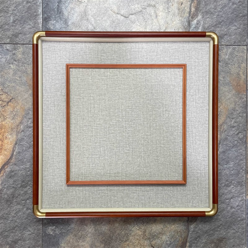【仿铜角框中框 外框68 内框50】新中式立体实木画框国画书法质感