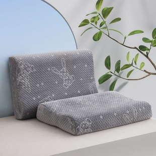 A类牛奶珊瑚绒乳胶枕套一对装40x60cm秋冬儿童单个保暖枕芯枕头套