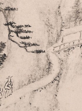 清代戴本孝 山水十二册 仿古书画册也高清微喷打印临摹底稿装饰画
