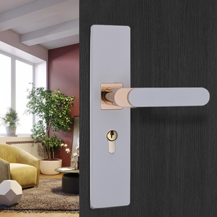 李文锁城卧室门锁房门锁室内门锁卫生间门锁房门锁美式静音门把手
