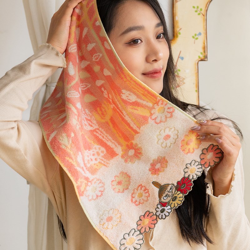 姆明亚美儿童毛巾全棉卡通家用女可爱男洗脸脸巾纯棉面巾柔软吸水