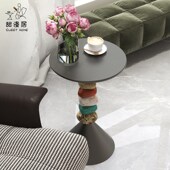 石来运转创意边几网红小茶几客厅沙发边几阳台小茶桌置物架花盆桇