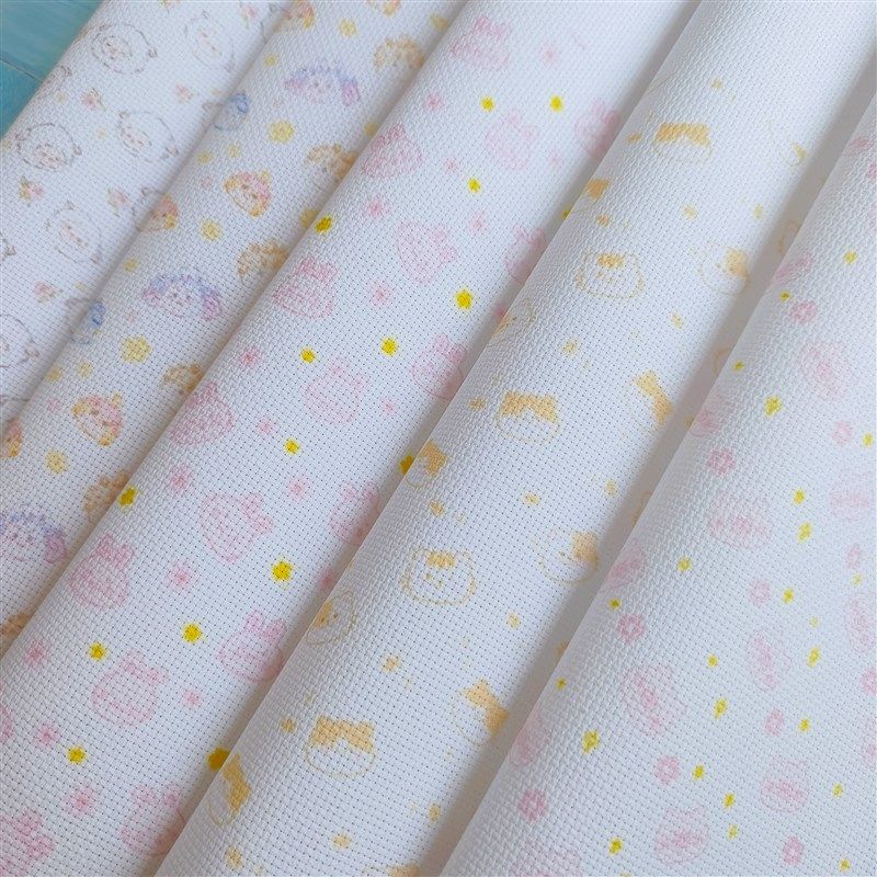 十字绣绣布绚彩布炫彩布花纹手染底布彩色个性DIY 14CT纯棉布料